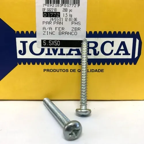 Parafuso A/A Panela PHS 5.5x50mm - Jomarca– 200pç Parafuso A/A Panela PHS 5.5x50mm - Jomarca– 200pç